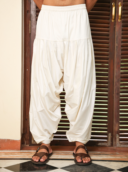 Parvana Ivory Katan Cowl Pajama