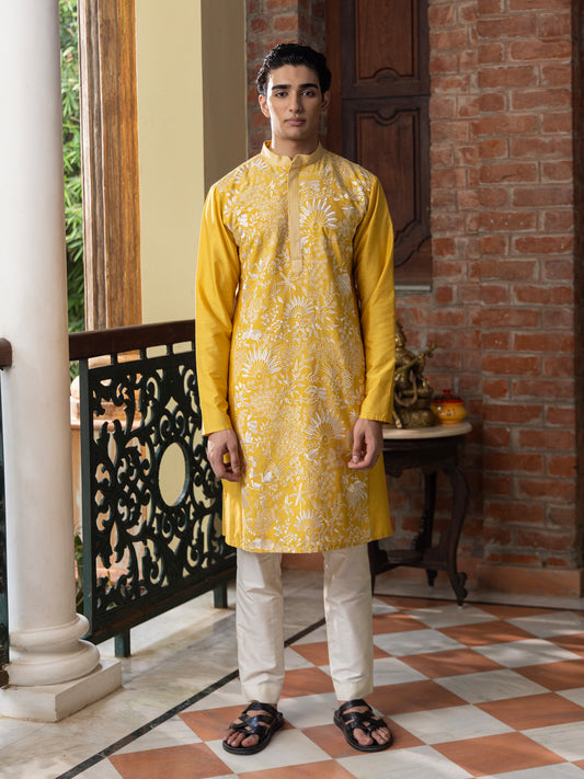 Patr
Kurta
Embroidered Kurta
Yellow