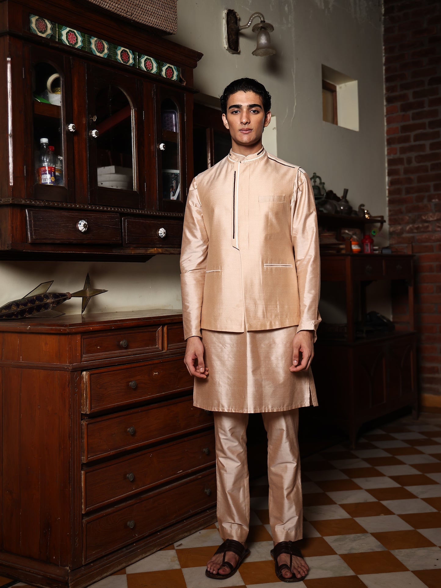 Swank Beige Katan Bundi Set