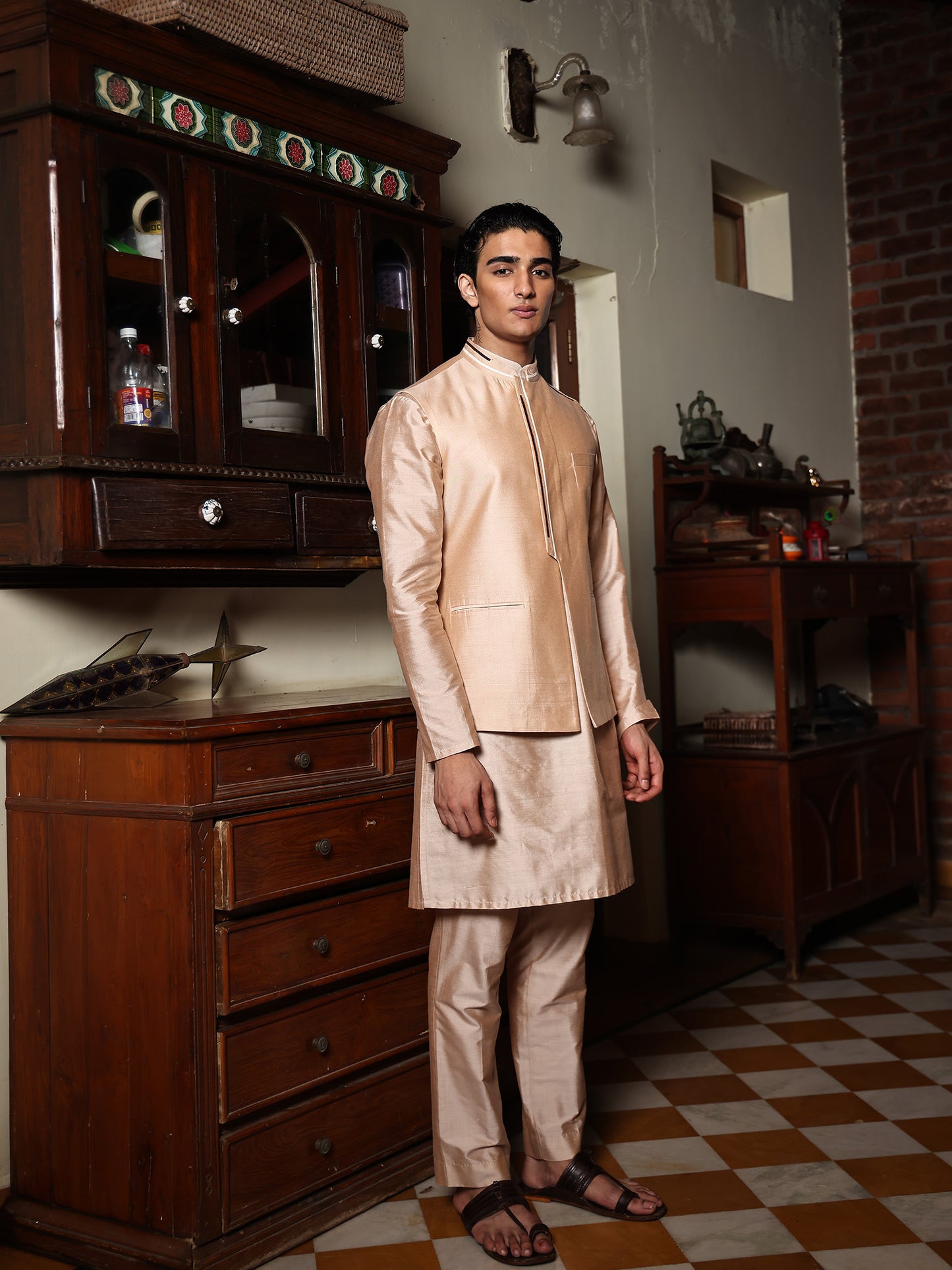Swank Beige Katan Bundi Set