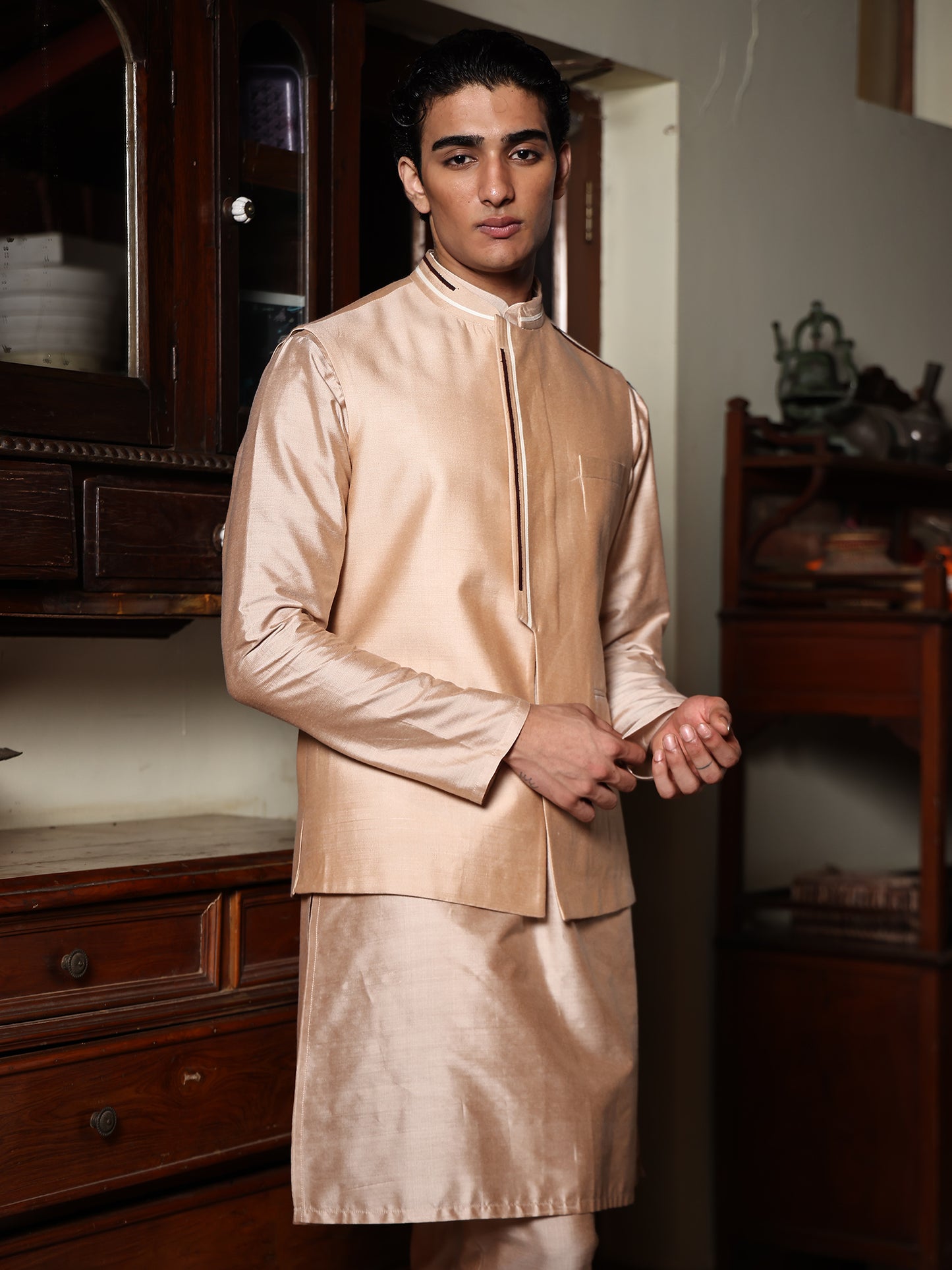 Swank Beige Katan Bundi Set