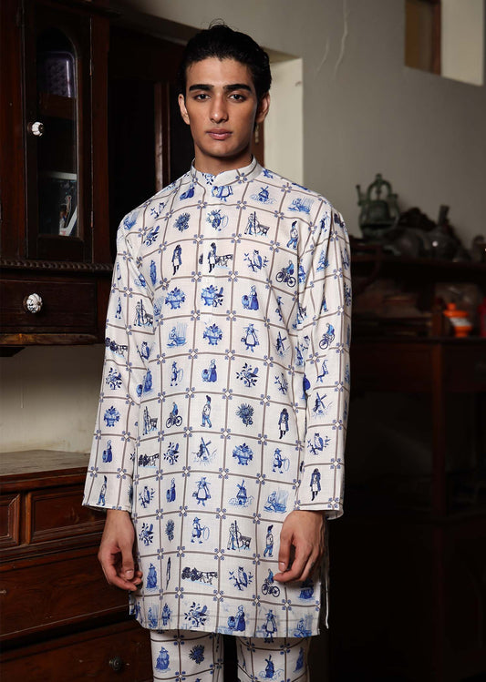 Patr
Kurta
Printed Kurta
White