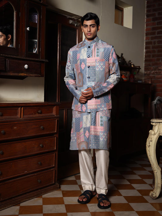 Nirav Multicolor Printed Cotton Bundi Set