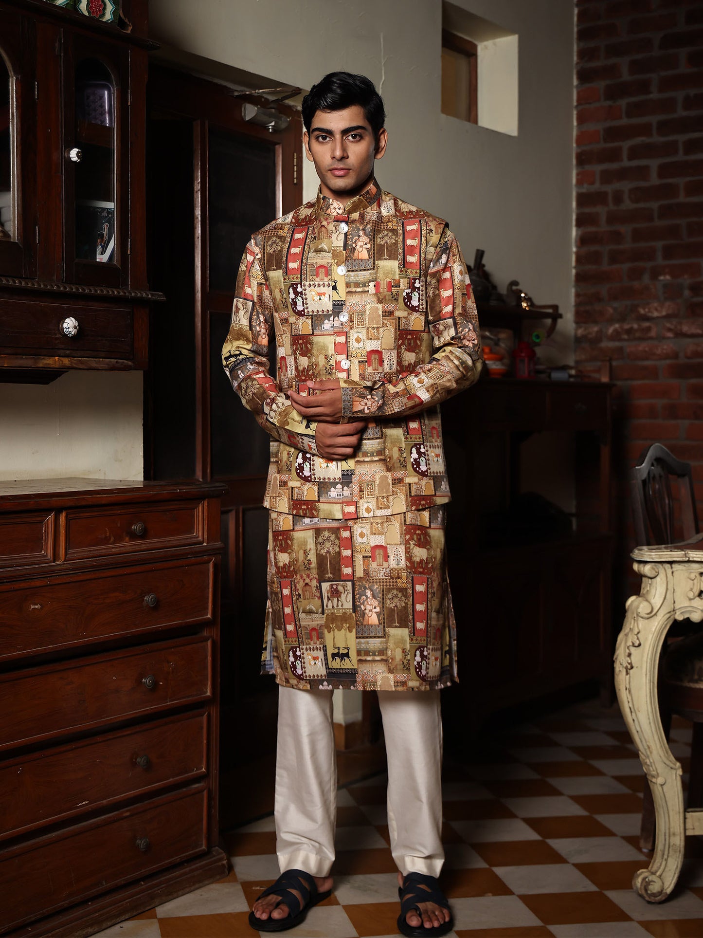 Gaurish Multicolor Printed Cotton Bundi Set