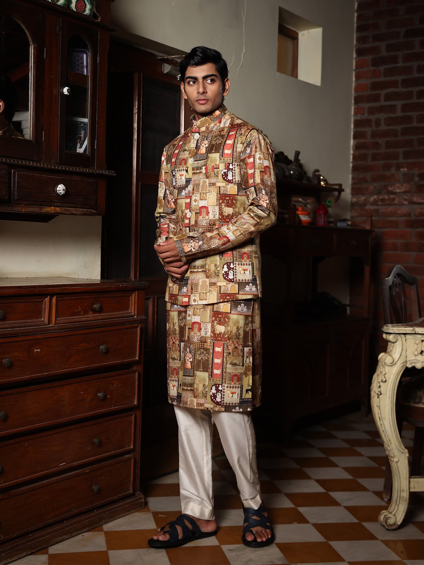 Gaurish Multicolor Printed Cotton Bundi Set