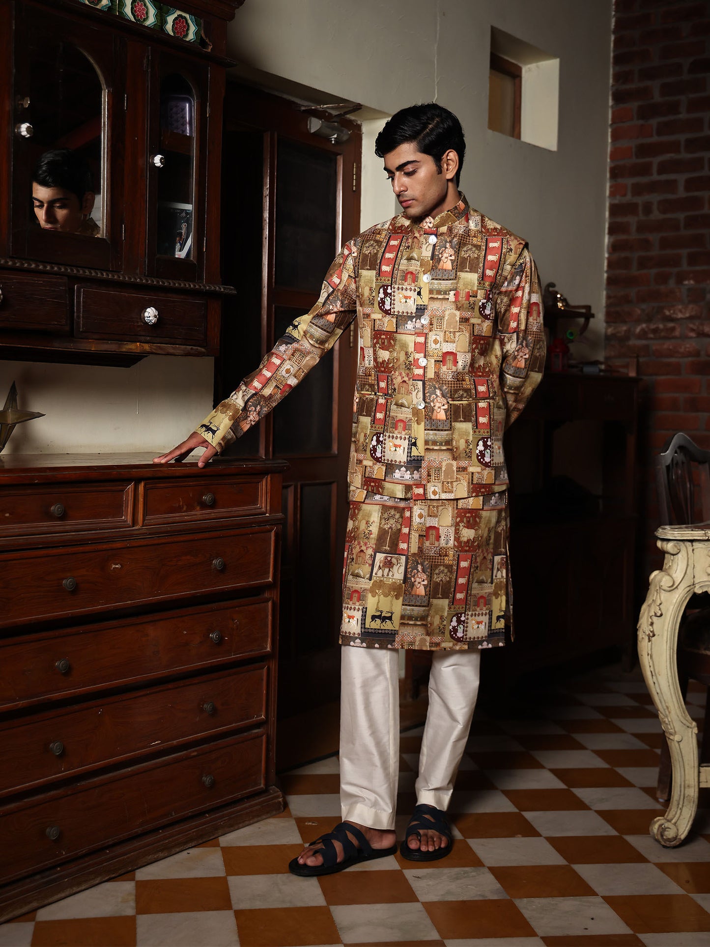 Gaurish Multicolor Printed Cotton Bundi Set