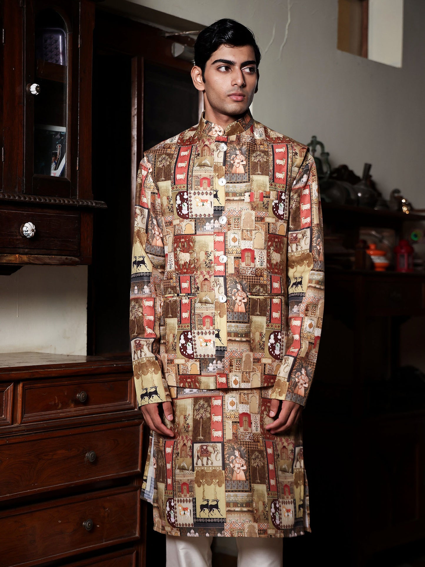 Gaurish Multicolor Printed Cotton Bundi