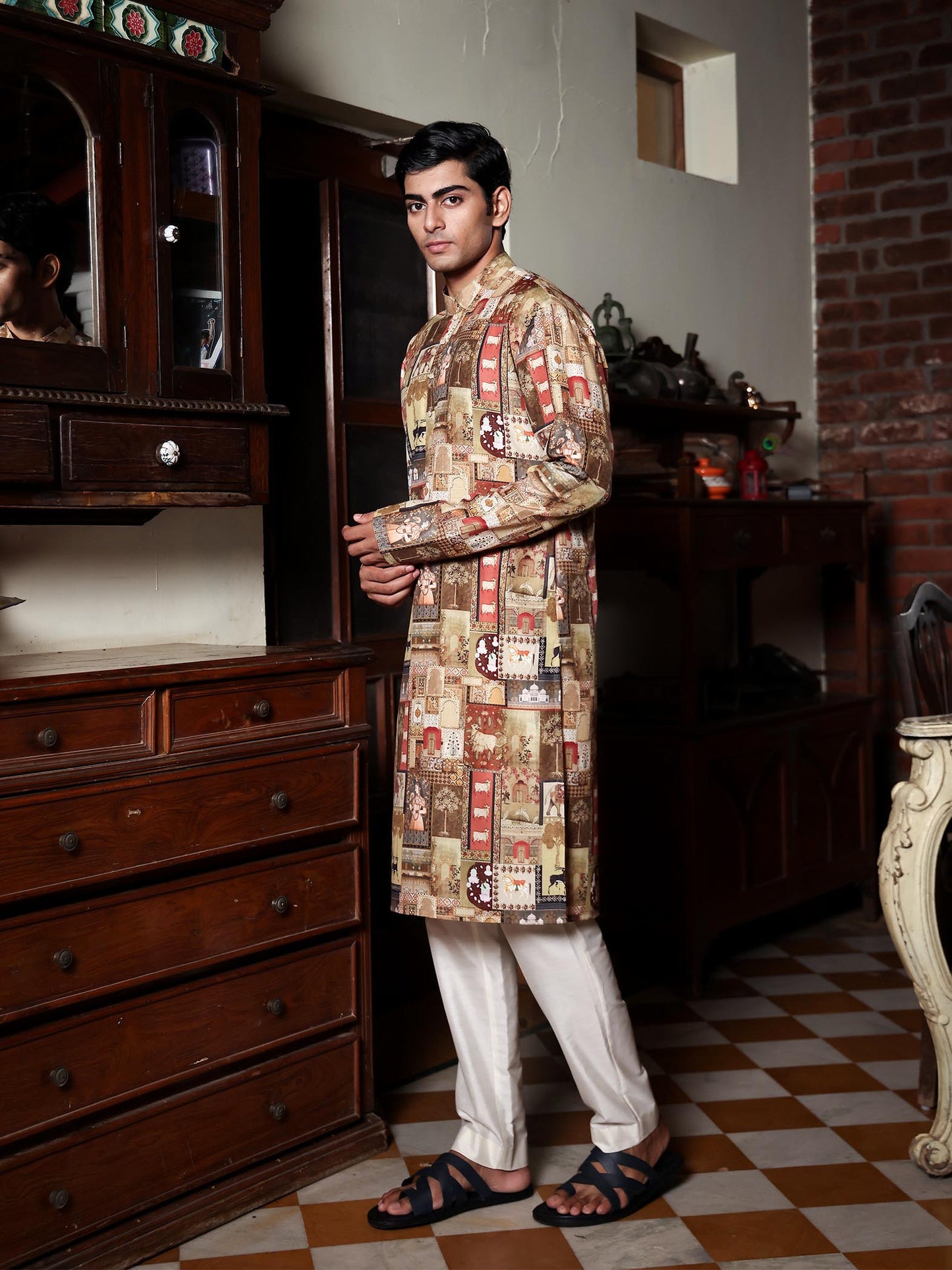 Uday Multicolor Printed Cotton Blend Kurta Set