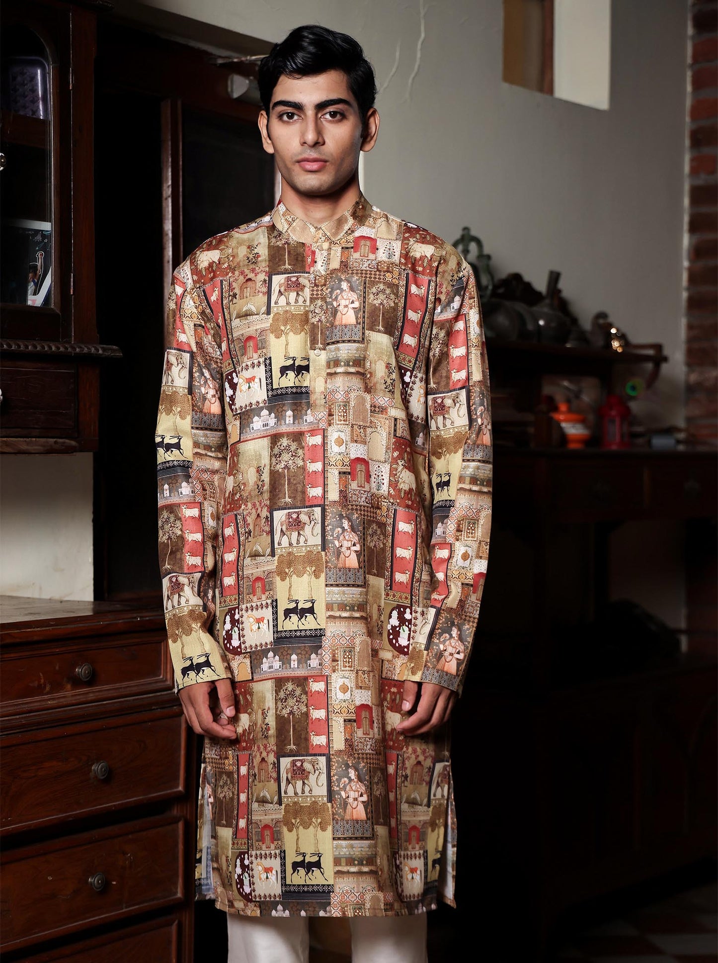 Uday Multicolor Printed Cotton Blend Kurta Set