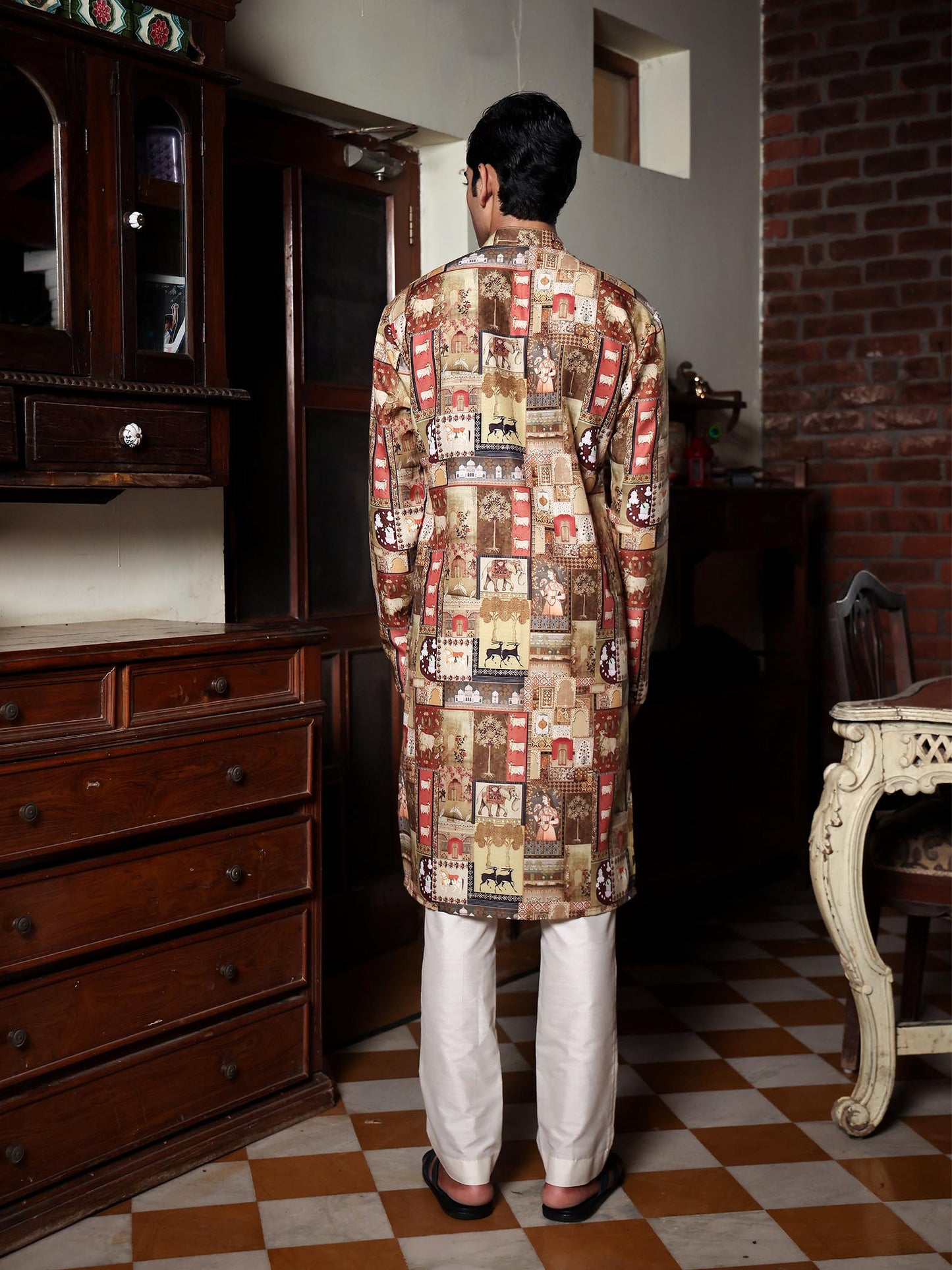 Uday Multicolor Printed Cotton Blend Kurta Set
