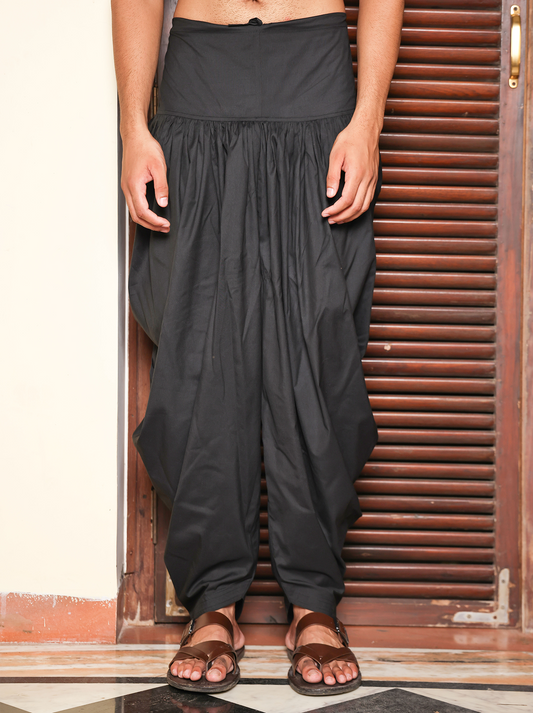 Gwala Black Katan Cowl Pajama