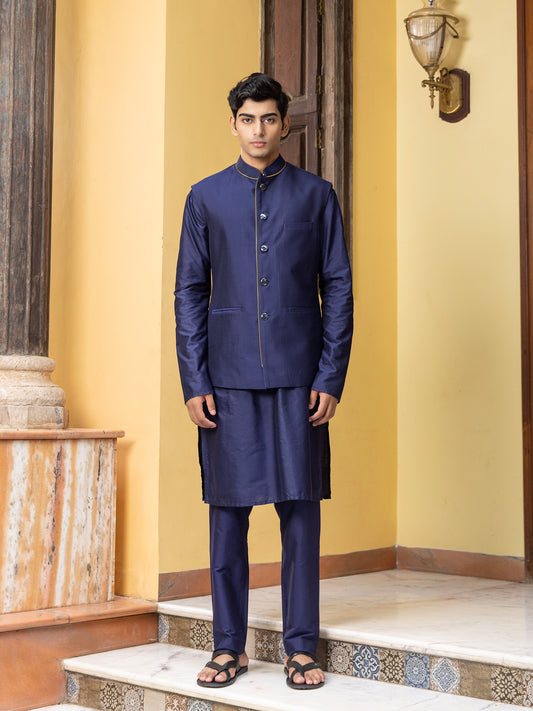 Diganta Blue Katan Bundi Set